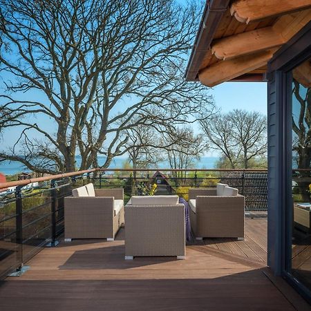 Villa Lotsenhaeuser Ruegen - Luxus Ferienhaus - 3 Schlafzimmer - Sauna - Dachterrasse Mit Boddenblick Breege Eksteriør bilde